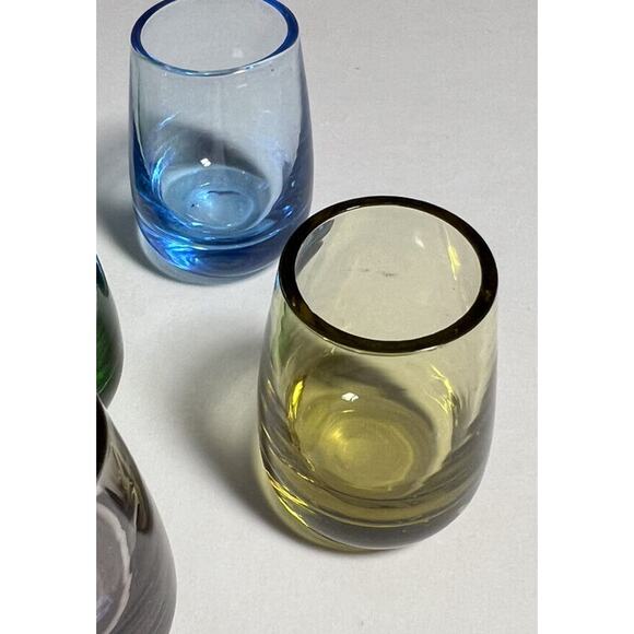 Shot Glasses - 7 Multicolored Single Shot No Cracks or Chips - Picture 4 of 6